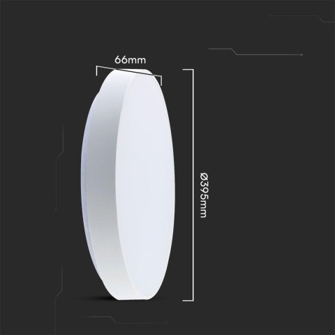 Plafon V-TAC 40W ELEGANT fi.40cm CCT Pilot TIMER VT-8563 3000K-6500K 4000lm