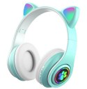 ZS7D Słuchawki bt 5.0 led turkus uszy