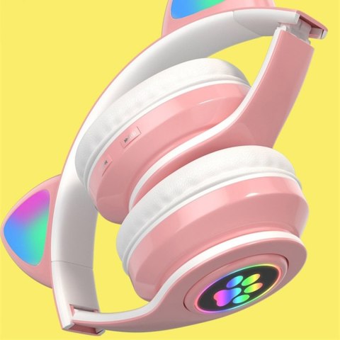 ZS7D Słuchawki bt 5.0 led turkus uszy