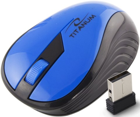 TM114B Mysz bezprzewodowa 2.4GHz 3D optyczna USB Rainbow niebieska