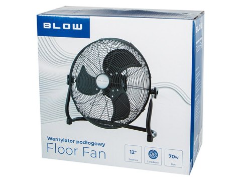 Podlahový ventilátor 12"/30cm 70W cirkulační oběh Black