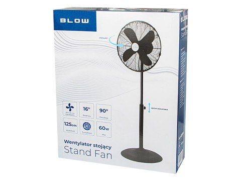 Podlahový ventilátor 16" 60w černý