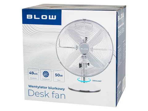 Wentylator stołowy 30cm srebrny