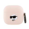 Karl Lagerfeld Silicone Choupette Head 3D - Etui AirPods 4 (różowy)