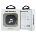 Karl Lagerfeld Silicone Karl & Choupette Head 3D - Etui AirPods 4 (czarny)