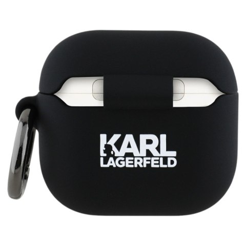 Karl Lagerfeld Silicone Karl Head 3D - Etui AirPods 4 (czarny)