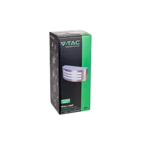 Kinkiet Ogrodowy V-TAC E27 Stal Nierdzewna i PC IP44 VT-7680