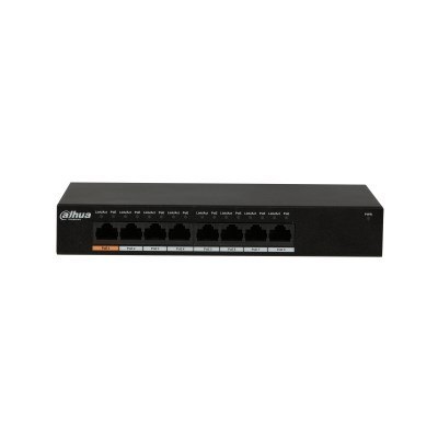 Dahua Europe PFS3008-8GT-96 łącza sieciowe Nie zarządzany L2 Gigabit Ethernet (10/100/1000) Czarny Obsługa PoE