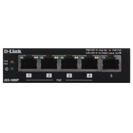 D-Link DES-1005P - Niezarządzany - L2 - Fast Ethernet (10/100) - Pełny dupleks - Power over Ethernet (PoE)