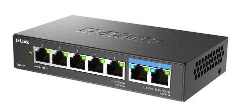 D-Link DMS-107/E łącza sieciowe Nie zarządzany Gigabit Ethernet (10/100/1000) Czarny