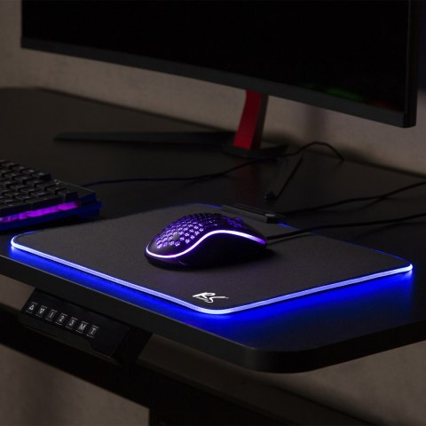 Gamingowa podkładka pod mysz z podświetleniem LED RGB NanoRS, 300x250x4mm, RS704