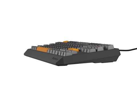 GENESIS Thor 230 TKL klawiatura Gaming USB + RF Wireless + Bluetooth QWERTY Czarny, Szary, Pomarańczowy