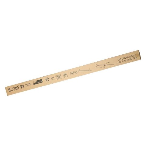 Oprawa V-TAC LED Linear SAMSUNG CHIP 40W Natynk/Zwieszana Do łączenia Srebrna 0-10V 120cm VT-7-43 4000K 3590lm 5 Lat Gwarancji