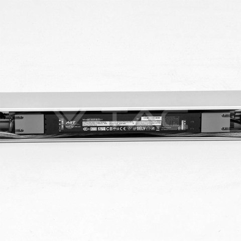 Oprawa V-TAC LED Linear SAMSUNG CHIP 40W Natynk/Zwieszana Do łączenia Srebrna 0-10V 120cm VT-7-43 4000K 3590lm 5 Lat Gwarancji
