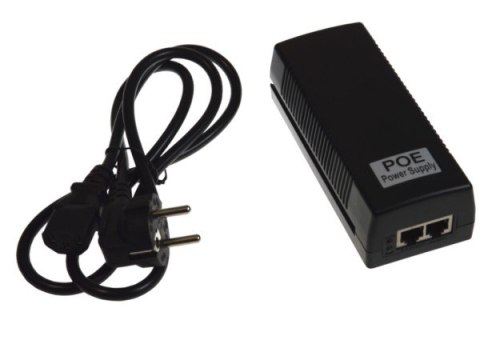 Zasilacz PoE 24V 1,6A deskop z uziemnieniem