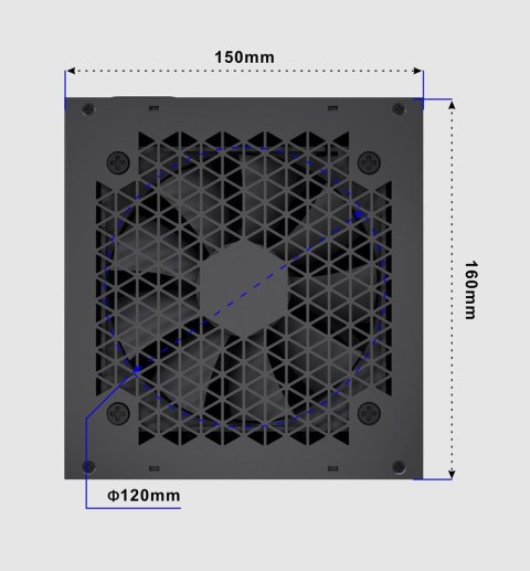 GEMBIRD ZASILACZ KOMPUTEROWY FORNAX POWER 1000W 80+ GOLD ATX, 1000W, AKTYWNE PFC, 12CM WENTYLATOR