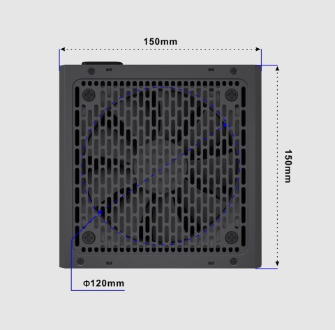 GEMBIRD ZASILACZ KOMPUTEROWY FORNAX POWER 650W 80+BRONZE ATX, 650W, AKTYWNE PFC, 12CM WENTYLATOR