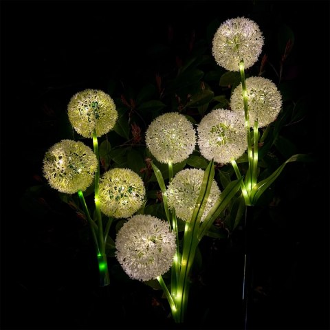 Ozdone ogrodowe lampki solarne Rebel- czosnek ozdobny