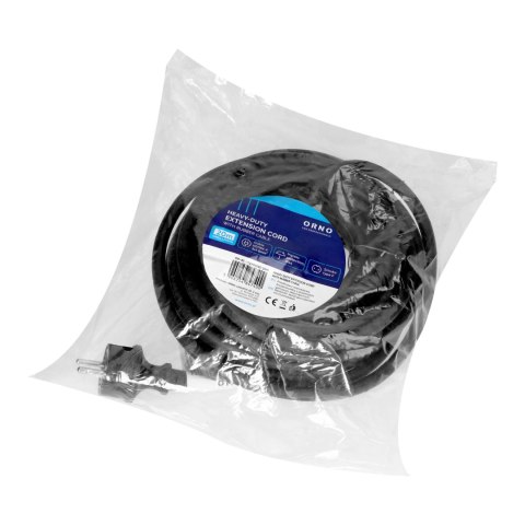Przedłużacz warsztatowy bryzgoszczelny IP44, 1x2P+Z 20m,kabel gumowy olejoodporny H07RN-F 3x1,5mm?, 230VAC/16A, schuko