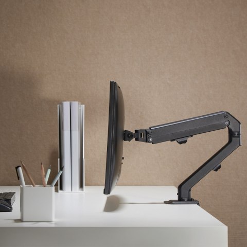 Uchwyt biurkowy do monitora uniwersalny Maclean, sprężyna gazowa 17"-27" 2-7kg, VESA 75x75,100x100, MC-906