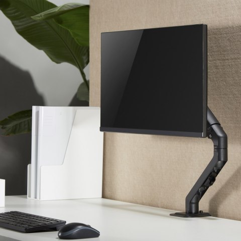 Uchwyt biurkowy do monitora uniwersalny Maclean, sprężyna gazowa 17"-27" 2-7kg, VESA 75x75,100x100, MC-906