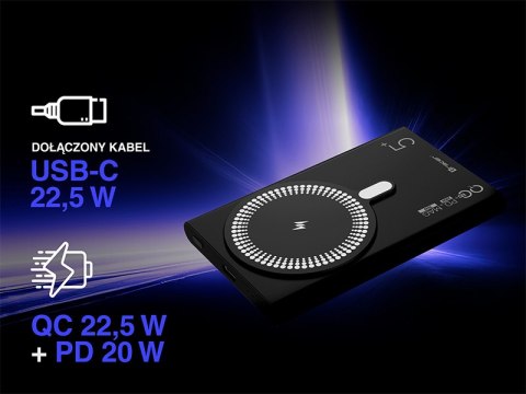 Power bank TRACER AirMag2 5000mAh PD20W+15W Mag