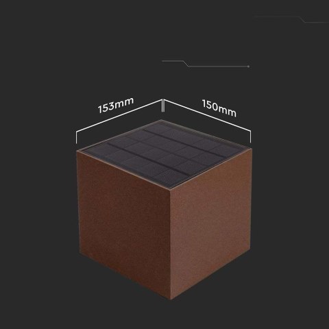 9W LED Solar Wall Light 3in1 Corten Body IP65