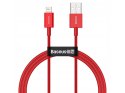 BASEUS Kabel USB - Lightening Superior Series, 2.4A, 1m (czerwony) CALYS-A09