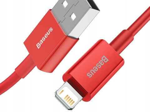 BASEUS Kabel USB - Lightening Superior Series, 2.4A, 1m (czerwony) CALYS-A09