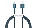 BASEUS Kabel USB Lightning iPhone Superior Series, 2.4A, 1m (niebieski) CALYS-A03