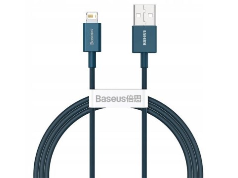 BASEUS Kabel USB Lightning iPhone Superior Series, 2.4A, 1m (niebieski) CALYS-A03