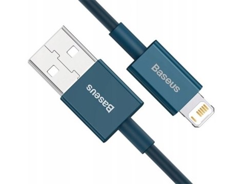 BASEUS Kabel USB Lightning iPhone Superior Series, 2.4A, 1m (niebieski) CALYS-A03