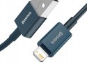 BASEUS Kabel USB Lightning iPhone Superior Series, 2.4A, 1m (niebieski) CALYS-A03
