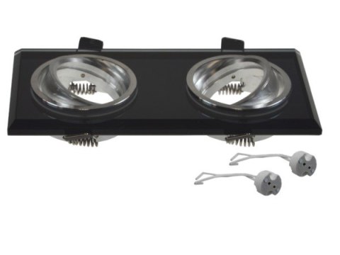 Oprawa sufitowa Worta Black podwójna ruchoma