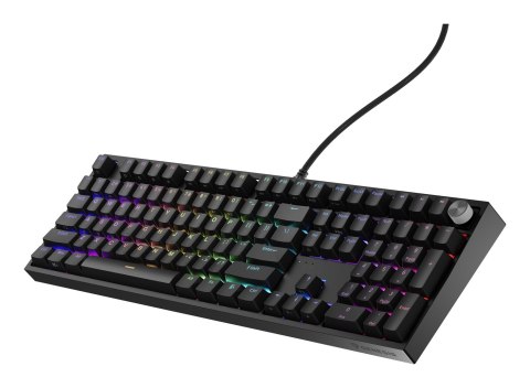 KLAWIATURA DLA GRACZY GENESIS THOR 404 US PODŚWIETLENIE RGB MECHANICZNA CZARNA GATERON YELLOW PRO
