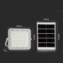 Projektor LED Solarny V-TAC 6W Pilot, AUTO, Timer, IP65 Biały VT-40W-W 4000K 400lm