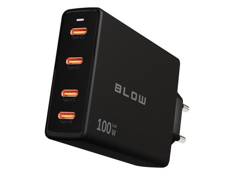 Ładowarka sieciowa gniazdo usb-cx4 pd 100w gan czarna