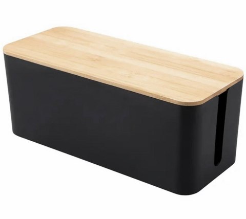 AG381D Organizer na kable listwy czarny