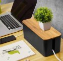 AG381D Organizer na kable listwy czarny