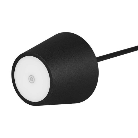 Lampka Biurkowa Nocna V-TAC 1,5W LED 27,5cm Ładowanie Ściemnianie IP54 Czarna VT-7997 3000K 150lm