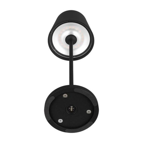 Lampka Biurkowa Nocna V-TAC 1,5W LED 27,5cm Ładowanie Ściemnianie IP54 Czarna VT-7997 3000K 150lm