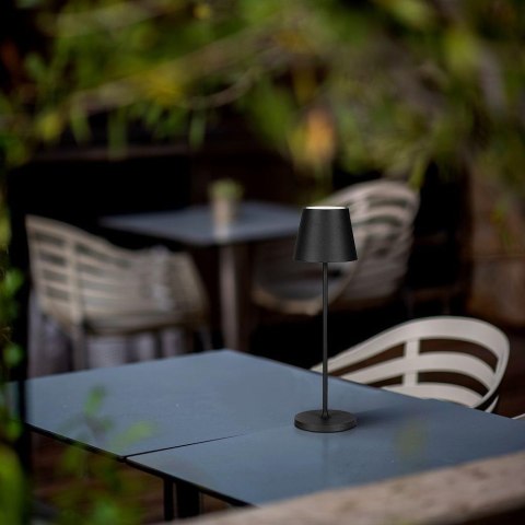 Lampka Biurkowa Nocna V-TAC 1,5W LED 27,5cm Ładowanie Ściemnianie IP54 Czarna VT-7997 3000K 150lm