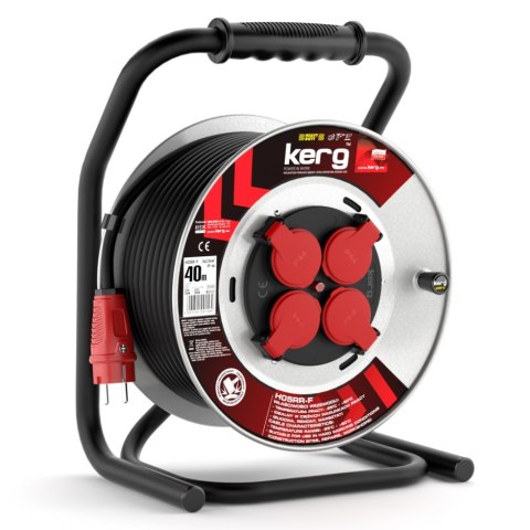 Przedł.BĘBNOWY KERG 3G2.5 40M CZARNY H05RRF STANDARD guma EPR