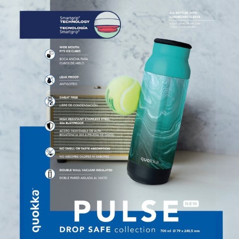 Quokka Pulse - Butelka termiczna ze stali nierdzewnej 700 ml Drop Safe (Magnolia)