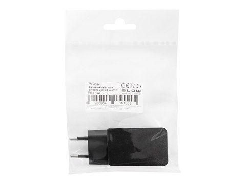 Ładowarka sieciowa gniazdo usb 2a czarna