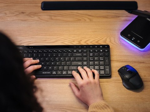 Klawiatura A4TECH FSTYLER FBK27CAS Black 2.4GHz+BT (Silent)