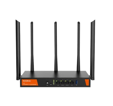 Tenda W30E AX3000 router bezprzewodowy Gigabit Ethernet Dual-band (2.4 GHz/5 GHz) Czarny