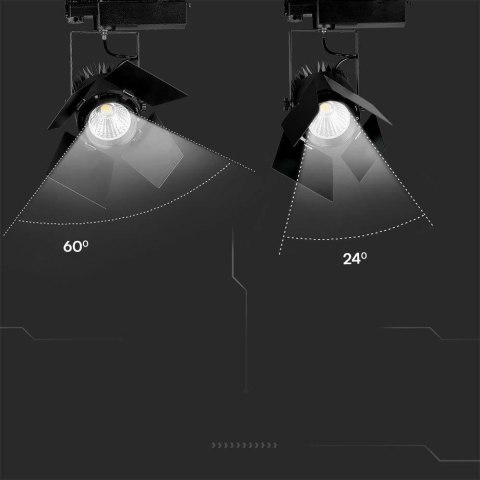 Oprawa Szynosystem 3F V-TAC 33W LED SAMSUNG CHIP CRI90+ Czarna VT-433 4000K 3000lm 5 Lat Gwarancji