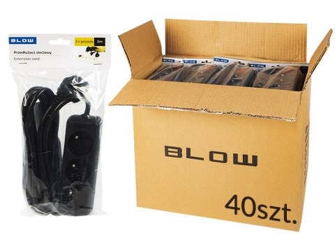 Przedłużacz sieciowy pr-370p 3-gniazda z uziemieniem 3m czarny 3x1,5mm opakowanie