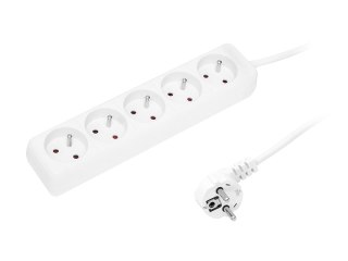 Hlavní prodlužovací kabel PR-570p 5-socketový s uzemněním 3m bílý 3x1,5mm